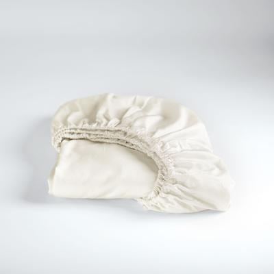 Spannbettlaken CINDERELLA "Sundays für 35 cm Höhe", weiß (ivory), B:180cm L:200cm, Satin, Obermaterial: 100% Baumwolle, Laken, OEKO-TEX-zertifiziert Image