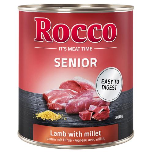 6x800g Lamm & Hirse Rocco Senior Hundefutter nass