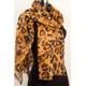 Wool Shawl Leopard Print, Winter Scarves, Autumn Pashmina Large Soft Shawl, Xmas Present For Her, Womens Stole, Fair Trade Ladies Gift