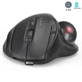 Souris Trackball sans fil aste ergonomique contrôle facile du pouce connexion de 3 appareils