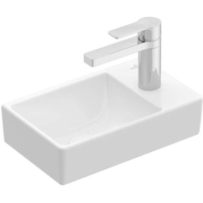 Villeroy & Boch Avento - Handwaschbecken Compact, 36x22 cm, ohne Überlauf, mit Hahnloch rechts,