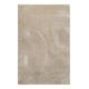 Tapis carré poils longs doux brillant beige sable 200x200