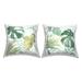 Stupell Tropical Green Leaves Pattern Printed Throw Pillow Design by Grace Popp (Set of 2)