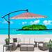 10 ft Outdoor Patio Umbrella Solar Powered LED Lighted Sun Shade