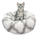 Plush pet bed self-warming doughnut swaddling comfortable round plush dog mattress