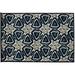 Loomaknoti Terrace Tropic Kerin 3 x 5 Geometric Indoor/Outdoor Accent Rug Blue/White