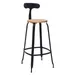 Chaises Nicolle Nicolle Loom & Metal Bar Stool - CH 75 L NN