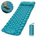 BIRLON Self-Inflating Sleeping Mat with Pillow Waterproof Nylon Single Camping Pad 79 x 27 x 3 inches(Light Blue)