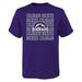 Youth Purple Colorado Rockies Repeat Logo T-Shirt