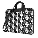 Black & White Hexagon Laptop Bag 13 inch Laptop or Tablet Business Casual Laptop Bag