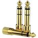 6.5 Mm 1/4 Male To 3.5 Mm 1/8 Female Stereo Headphone Adapter Converter Used for Audio Interface Mixer Guitar Electric Piano (gold-plated 3 Pieces)
