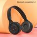 Anvazise Y08 Bluetooth-compatible Headphone Over Ear Universal Stereo Sport Wireless Headset MP3 Player for Running Yellow