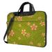 Green Flower Laptop Bag 14 inch Laptop or Tablet Business Casual Laptop Bag