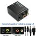 ALLTIMES Signal Optical Coaxial Digital to Analog Audio Converter Adapter RCA L/R with Fiber Cable with USB Power Cable and Fiber Optical cable