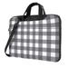 Gray Gingham Print Laptop Bag 14 inch Laptop or Tablet Business Casual Laptop Bag