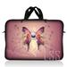 LSS 15.6 inch Laptop Sleeve Bag Carrying Case Pouch with Handle for 14 15 15.4 15.6 Apple MacBook GW Acer Dell Pink Butterfly Floral