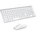 Wireless Keyboard and Mouse Combination Cimetech Compact Full-size Wireless Keyboard and Mouse Set 2.4G Ultra-thin Fashion Design Suitable for Windows Computers Desktops PCs Laptops-