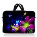 LSS 13.3 inch Laptop Sleeve Bag Carrying Case Pouch with Handle for 13.3 13 12.1 12 Apple MacBook Acer Dell Hp Purple Blue Floral