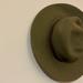 Free People Accessories | Free People Wide Brim Fedora Hat In Olive/Caramel | Color: Brown/Green | Size: Os