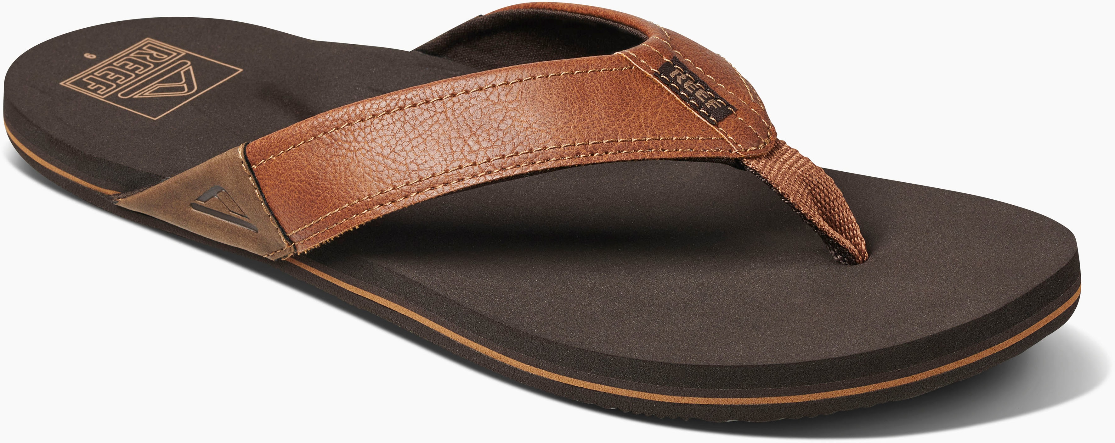 Sandale REEF "REEF NEWPORT", Damen, Gr. 40, braun (tan), Synthetik, unifarben, Schuhe Sandale