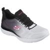 Slip-On Sneaker SKECHERS "SUMMITS BRIGHT CHARMER", Damen, Gr. 36, schwarz-weiß (schwarz, weiß), Textil, casual, Schuhe, Schlupfschuh, Slipper, Freizeitschuh mit schönem Farbverlauf