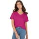 T-Shirt TRIGEMA "TRIGEMA Oversize mit V-Ausschnitt" Gr. XXL, rosa (hibiskus) Damen Shirts Jersey