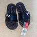 Under Armour Shoes | New Under Armour Boys Gs Mercenary X Sl Slides (4y - Black) | Color: Black | Size: 4b