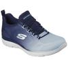 Slip-On Sneaker SKECHERS "SUMMITS BRIGHT CHARMER", Damen, Gr. 39, blau (navy), Textil, casual, Schuhe, Schlupfschuh, Slipper, Freizeitschuh mit schönem Farbverlauf