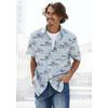 Hawaiihemd BEACHTIME "Regular fit", Herren, Gr. M (39/40), N-Gr, blau (blau, bedruckt), Web, Obermaterial: 100% Baumwolle, bedruckt, casual, regular fit, ohne Ausschnitt, Kurzarm abgesteppte Kante, Hemden, Kurzarm, Freizeithemd mit Palmenprint,...