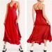 Free People Dresses | Free People Adella Maxi Dress Bright Red Gorgeous & Flowing Size S | Color: Red | Size: S