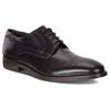 Schnürschuh ECCO "MELBOURNE", Herren, Gr. 44, schwarz, Leder, elegant, Schuhe, mit seitlichen Nähten, Freizeitschuh, Halbschuh, Schnürschuh