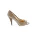 Steve Madden Heels: Pumps Stilleto Boho Chic Tan Print Shoes - Women's Size 9 1/2 - Peep Toe
