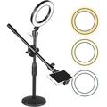 5 Core 6 Inch Ring Light w/ Phone Mount Dimmable Selfie LED Circle Lights RING MOB ST, Steel in Black | 6 H x 8.5 W in | Wayfair