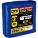 Core Tarps Extreme Heavy Duty 20 Mil 50" X 50" Waterproof Cover Tarp Aluminum in Blue | 1 H x 50 W x 50 D in | Wayfair CT-705-50X50