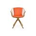 sohoConcept Zebra Sword Swivel Arm Chair in Gold Faux Leather/Upholstered in Orange | 31.5 H x 24.5 W x 23 D in | Wayfair ZEBG-SWO-GLD-005