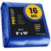 PROTARP 8 ft. x 10 ft. 16 Mil Heavy Duty Polyethylene Tarp, Waterproof, Rip & Tear Proof in Blue | 0.5 H x 8 W x 10 D in | Wayfair PT-105-8X10