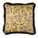 MacKenzie-Childs Queen Bee Outdoor Throw Pillow Polyester/Polyfill/Acrylic in Black/White/Yellow | 20 H x 20 W x 5.5 D in | Wayfair 75708-265