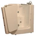 Avora Bath 38" L x 33" W Walk-In Whirlpool Fiberglass Bathtub w/ Faucet Heater Integrated Seat Fiberglass in Brown | 38 H x 38 W x 33 D in | Wayfair