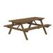 Latitude Run® Latisia Solid Wood Outdoor Picnic Table Wood in Brown | 30 H x 70 W x 60 D in | Wayfair B2BDFFF11205415AB821CD6B72B80062