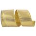 The Holiday Aisle® Metallic Lame Luxury Wired Edge Ribbon Plastic in Gray/Yellow | 2.5 H x 360 W x 4 D in | Wayfair