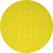 Yellow Round 6' Area Rug - Latitude Run® Contemporary 563 Yellow Machine Washable Area Rugs 72.0 x 72.0 x 0.08 in Polyester/Chenille | Wayfair