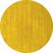 Yellow Round 5' Area Rug - Latitude Run® Contemporary 65 Yellow Machine Washable Area Rugs 60.0 x 60.0 x 0.08 in Polyester/Chenille | Wayfair