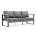 Ebern Designs Billy-George 3 Seater Aluminum Outdoor Sofa Metal in Gray | 26 H x 76 W x 26 D in | Wayfair F5EA308A18214B6085A4B0341E479A6E