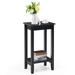 Winston Porter Kahlif End Table w/ Storage Wood in Black | 29 H x 16 W x 11.5 D in | Wayfair 16BD4185EAC444279C9807178B7F1A15