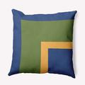 Latitude Run® Throw Square Pillow Cover & Insert by E by Design Polyester/Polyfill blend in Blue/Navy | 18 H x 18 W x 7 D in | Wayfair