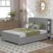 Red Barrel Studio® Kitai Full/Double Solid Wood Storage Platform Bed Wood in Gray | 50 H x 56.6 W x 87.6 D in | Wayfair