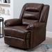 Latitude Run® Clesson 36.6" Wide Manual Ergonomic Recliner Faux Leather in Black | 40.1 H x 36.6 W x 36.2 D in | Wayfair