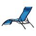 Ivy Bronx Cvita 61.8" Long Reclining Single Chaise Metal in Black/Blue | 35.4 H x 22.8 W x 61.8 D in | Outdoor Furniture | Wayfair