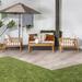George Oliver Shelbina 4 Piece Sofa Seating Group w/ Cushions Wood/Natural Hardwoods in Brown/Gray/White | Outdoor Furniture | Wayfair
