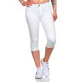 ONLY Damen Capri Jeans Shorts Rain Knickers knielange Stretchhose 15136463 White L